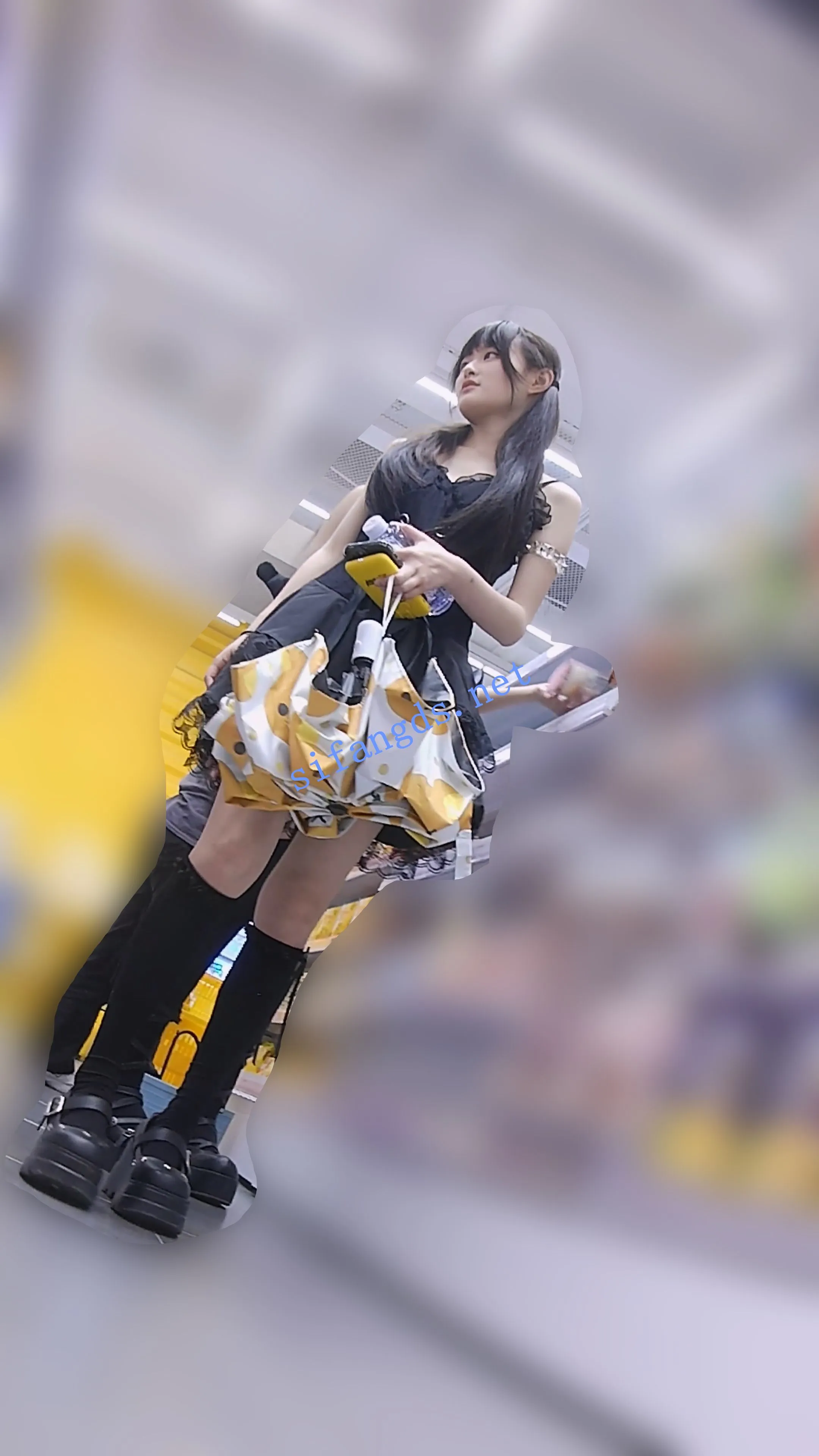 『D·D』-184-哥特式黑裙小姐姐，淡紫窄内