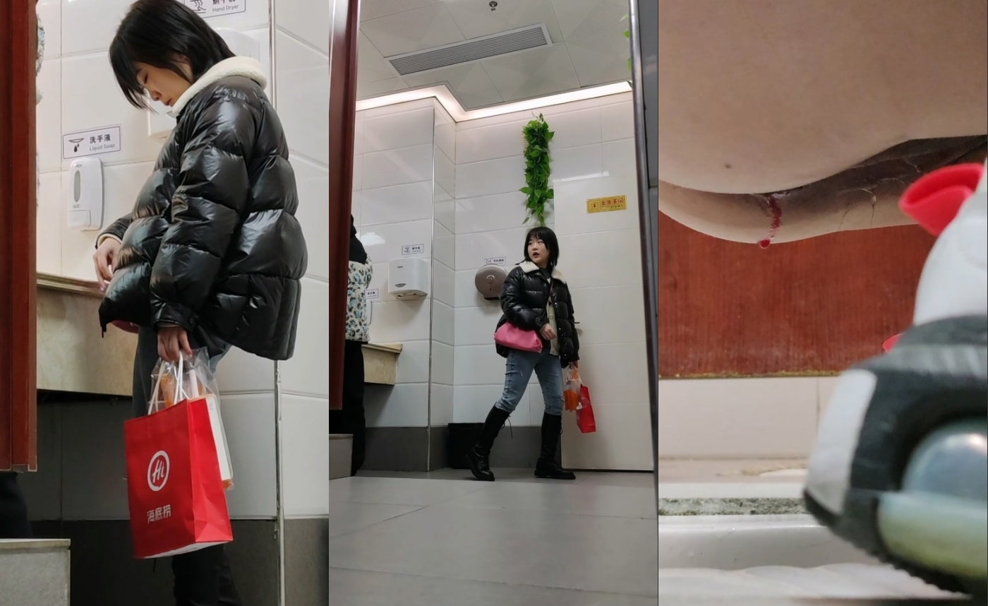 ⚫️牛逼大神潜入女厕独占坑位，隔板缝连续偷拍数位女性大小便，一位女士貌似逼毛是白色的(4V)